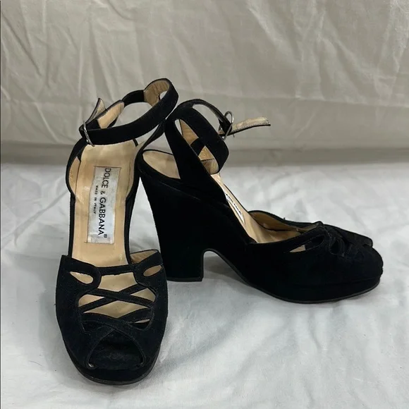 Dolce & Gabbana Suede Sandal - NWT Dolce & Gabbana | Shoes | Dolce Gabbana Elegant Suede High  main image 4